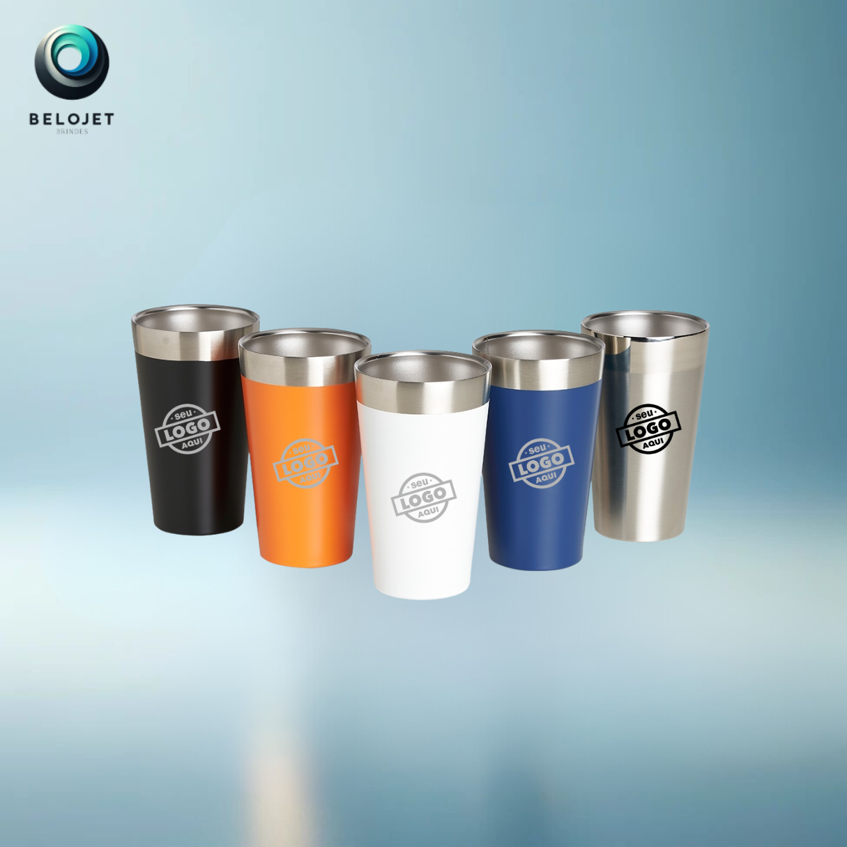 20un Copo Térmico 473ml Personalizado