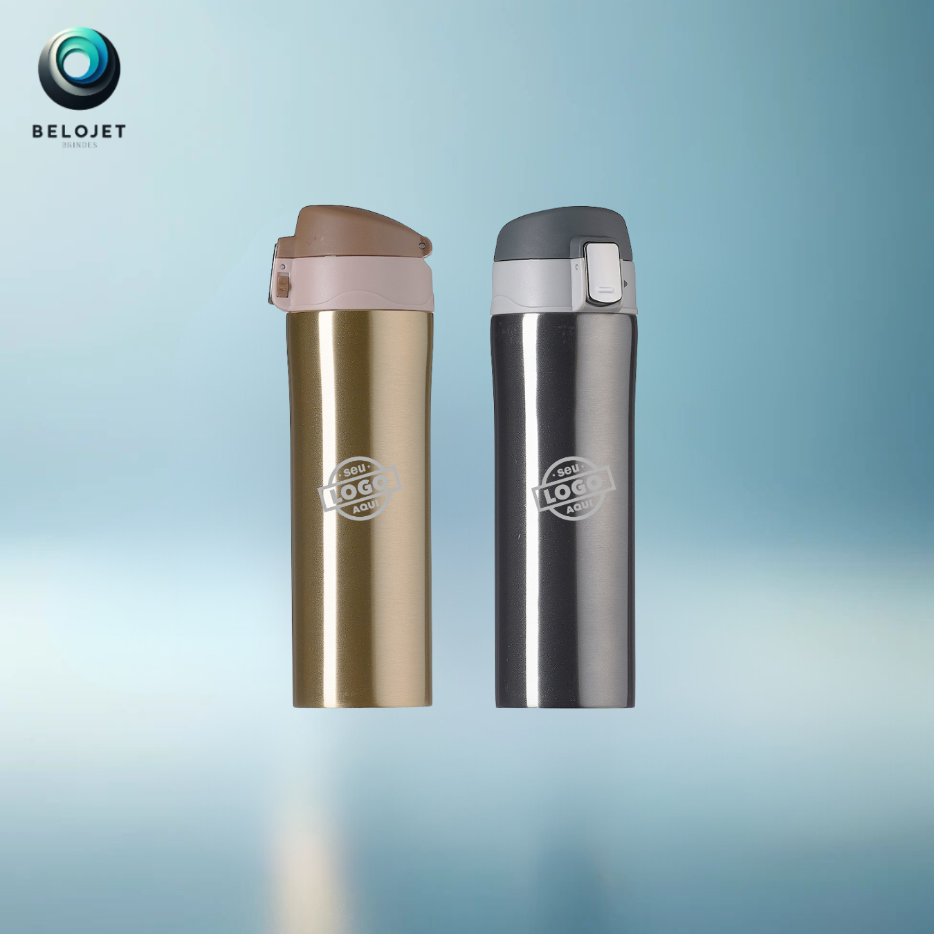 100un Garrafa Térmica 450ml