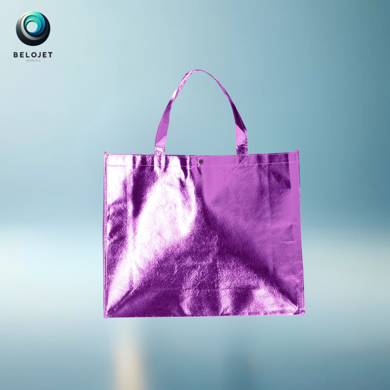 100un Sacola TNT Metalizada Personalizada - Imagem 5