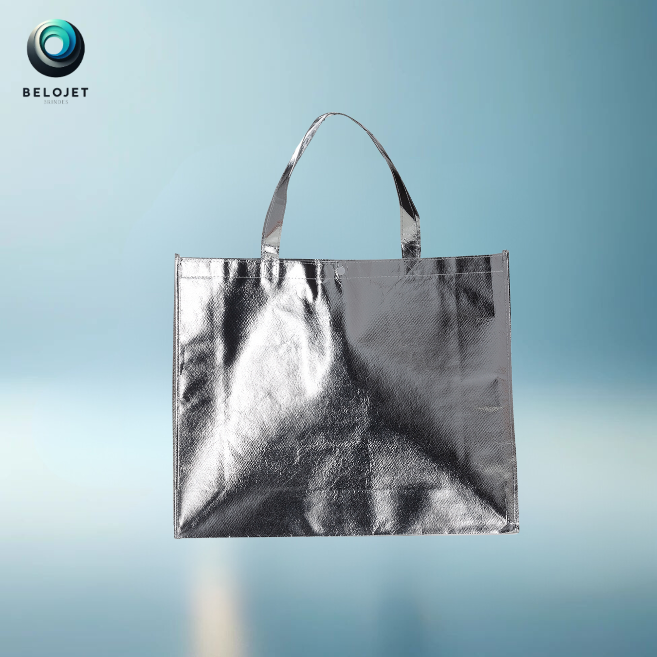 100un Sacola TNT Metalizada Personalizada - Imagem 3